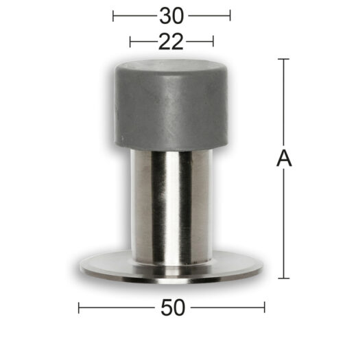 DØRSTOPPER ID 50MM RUSTFRI